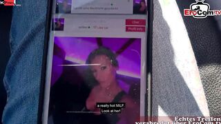 Spontaneous outside Date with a dark haired Milf bimbo recorded point of view