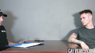 Tattooed stud Zak Bishop dominated horny officer Jace