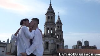 Bareback threesome with the hottest twink Latinos
