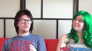 Sex hungry Devon Breeze sucks fake producers big dick