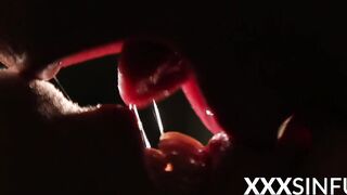 Erotic babe orally pleasured before powerful lovemaking