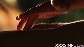 Erotic babe orally pleasured before powerful lovemaking