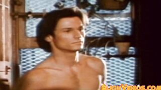Real men enjoy interracial bareback in classic porn video