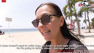 German slender Cougar pick up dude on street for real sexdate