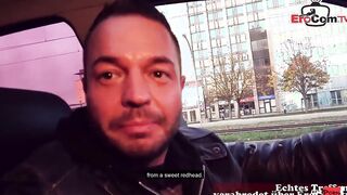 Slender red haired german woman during a point of watch Screwed date