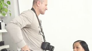 cumshot casting ended in a great fuck for hot brunette