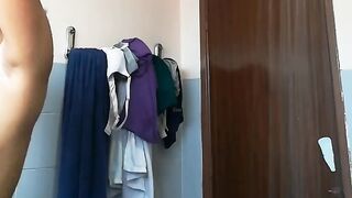 Desi cute mom big boob big ass showing son enjoy handjob