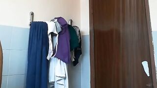 Desi cute mom big boob big ass showing son enjoy handjob