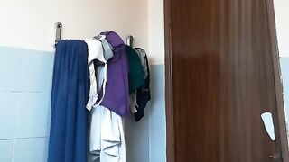 Desi cute mom big boob big ass showing son enjoy handjob