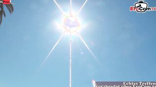 Slender German 19 yo young woman picked up on vacation and fuck!
