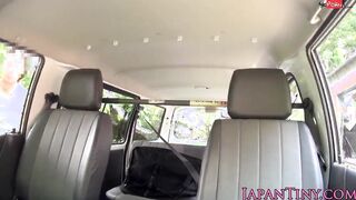 Tiny Japanese 18 year old outdoor group banged