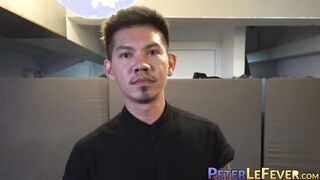 Adorable Asian jock rimmed and hard pounded before cumshot