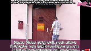 German amateur FFM 3-way in brothel with slender bitches