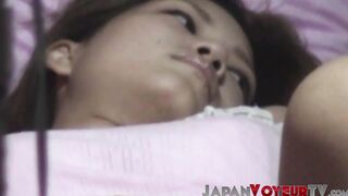 Japanese lady orgasms during solo masturbation time