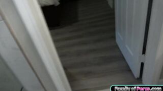 Stepsister fucked rough in the bathroom