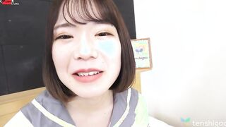 Cute Japanese Girl next door, Ayumi getting into costume to play