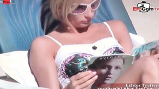 Peeping Tom secretly films his neighbours having outdoors sex
