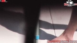 Peeping Tom secretly films his neighbours having outdoors sex