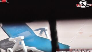 Peeping Tom secretly films his neighbours having outdoors sex