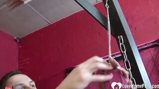 Kinky MILF enjoys his amazingly hot red playroom