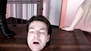 Slave humiliate in spit