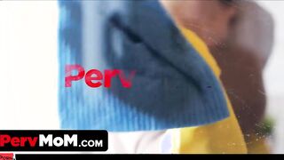 PervMom - Curvy Bimbo Stimulates Her Sexual Step Son To Concentrate On His Grades With Her Long Boobies