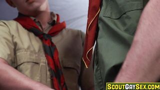 Greg McKeon fucked and taste two Scout twink assess