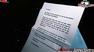Inked big titted blonde Mom pick up at the street for a real pov Date