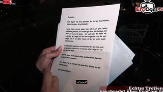 Inked big titted blonde Mom pick up at the street for a real pov Date