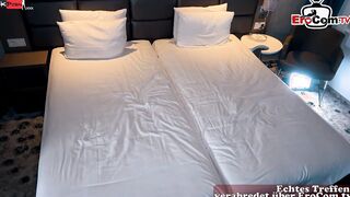Inked big titted blonde Mom pick up at the street for a real pov Date