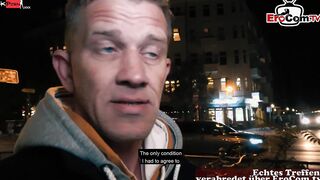 Inked big titted blonde Mom pick up at the street for a real pov Date