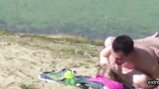 my Stepdaughter caught with her BF on the beach