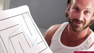 Hairy guy James Fox fucking newcomer Bruce Jones
