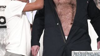 Petite Milo Miles riding a hairy fat cock of Cain Marko