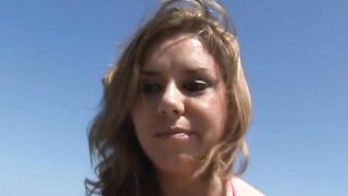 Allie Foster getting her huge boobed self pummeled!