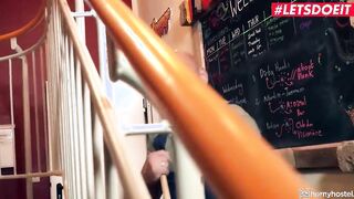 HORNY HOSTEL - Big Ass barely legal Darcia Lee Fucks Old