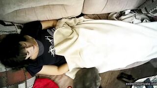 stepmom 52 cums on the couch (hidden camera)