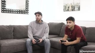 My friend doesnt notice his girlfriend fucking with me