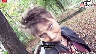 Old dark haired german Mature Lady pick up for a pov