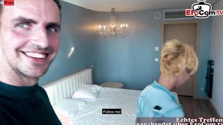 Thin short haired blonde Mom with Tattoos liking the pov Dates