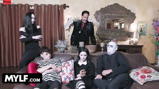 MYLF - Erotic Milf Celebrates Halloween By Having A Hardcore Cosplay Sex Party Inside Her Place