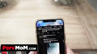 PervMom - Sexual Stepson Blindfolds His beauty Blonde Stepmom And Screwed Her While Her Husband Is Away