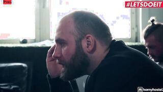 TURNED ON HOSTEL - Gigantic Breasts Hot Angel Wicky Fucks Her Step Bro And His Friend Full Clip