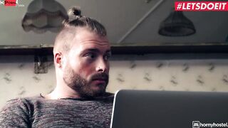 TURNED ON HOSTEL - Gigantic Breasts Hot Angel Wicky Fucks Her Step Bro And His Friend Full Clip