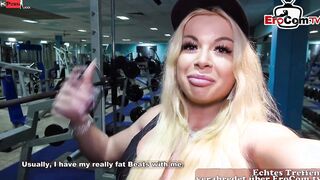 German 19 year old pick up ugly fat bro after gym for porn date