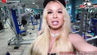 German 19 year old pick up ugly fat bro after gym for porn date