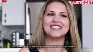 LETSDOEIT - Thicc French Blonde Teens Fucks Like a Pro From Her First Porn