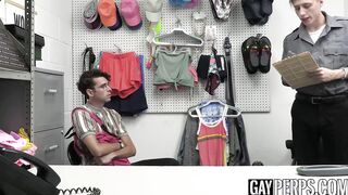 Nerdy stud Mark Something assfucked by officer Cole Church