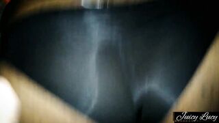 Cumming on her Bombshell Ebony Lingerie two. Juicy Lucy and
