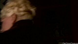 Peeing 3some into fur coats